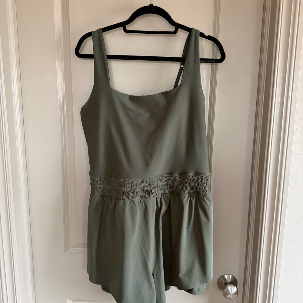 Olive Green Sleeveless Jumpsuit
